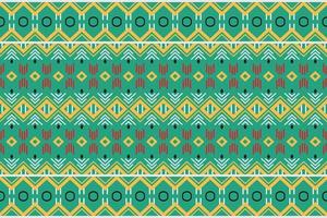 The colorful tribal pattern design. traditional pattern design It is a pattern geometric shapes. Create beautiful fabric patterns. Design for print. Using in the fashion industry. vector
