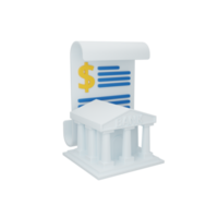 3d rendering statement concept with bank and colorful report or statement png