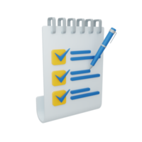 3d rendering budgeting concept with pen and colorful report or statement png