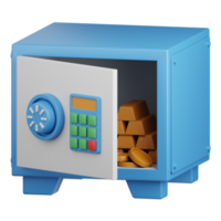 3d representación depositar caja aislado útil para bancario, divisa, Finanzas y global negocio diseño png