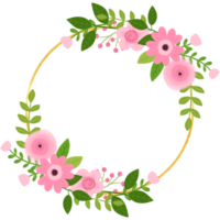 Floral border wreath png