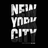 ilustración vectorial y tipografía de Nueva York, perfecta para camisetas, sudaderas con capucha, estampados, etc. vector