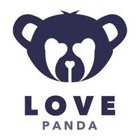 Red panda love vector