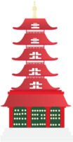 célèbre point de repère de Japon avec ancien pagode. png