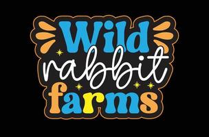 Wild Rabbit Farms svg sticker design vector