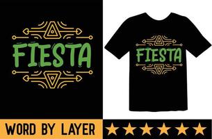 fiesta svg t camisa diseño vector