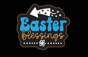 Easter Blessings svg sticker design vector