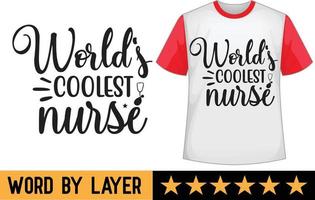 enfermera svg diseño de camiseta vector