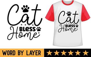 gato bendecir hogar svg t camisa diseño vector