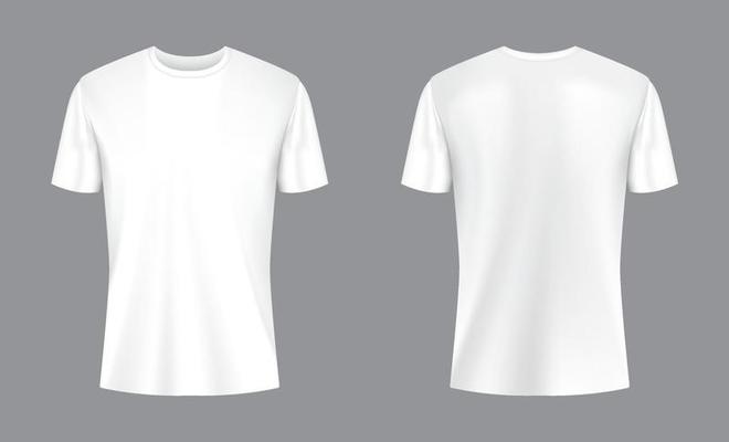 White Shirt Mockup Vector Art, Icons, and Graphics for Free Download