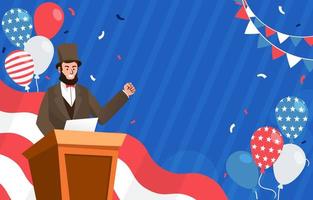 Abraham Lincoln Birthday Background vector