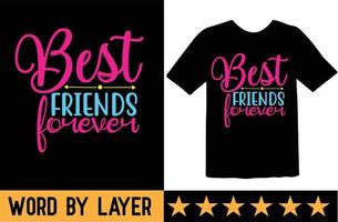 Best friends forever svg t shirt design vector