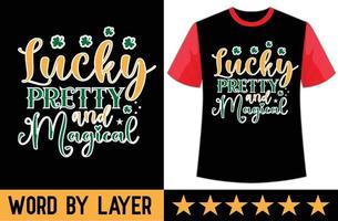 Lucky pretty and magical svg t shirt design vector