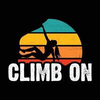 Climb on climbing vector