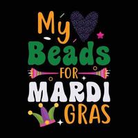 My beads for Mardi Gras vector