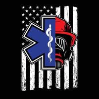 Paramedics American Flag vector