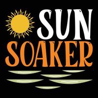 Sun soaker sunshine sunrise sunset Summer Vacation vector