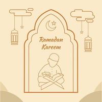 diseño ramadán kareem vector
