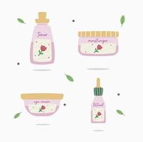 Skin care clipart elements vector graphics Pro download