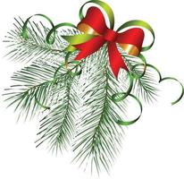 Christmas Ribbon Holiday Decoration vector