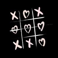 Vector inscription Xoxo in game style. Modern brush calligraphy on a black background.