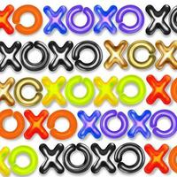 XoXo illustration in colorful balloons with highlights. Symbol of love, congratulations on the holiday. vector