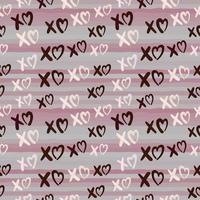 Seamless pattern of handmade watercolor lettering hoho with heart on abstract background. Hand drawn doodle Hearts and words of love. vector