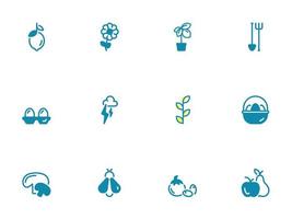 Simple vector icon on a theme spring, work in the field, growing food