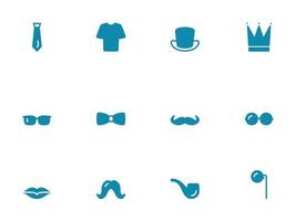 Simple vector icon on a theme clothing, masquerade, accessories