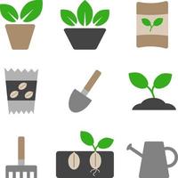 Gardening, vector set.