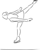 Figure skating, vector. Sketch. vector