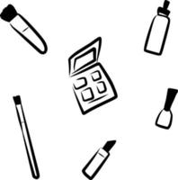 Cosmetics, sketch, vector. vector