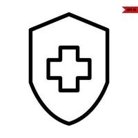 medicina en insignia icono vector