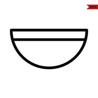 bowl line icon vector