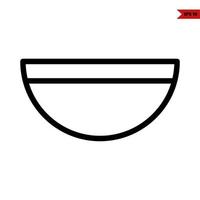 bowl line icon vector