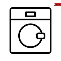 washing machine line icon vector