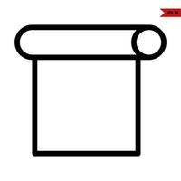 tissue roll line icon vector