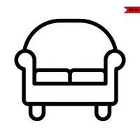 sofa line icon vector