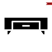 drawer glyph icon vector