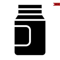 bottle drug glyph icon vector