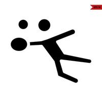 person  playing tennis glyph icon vector