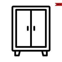 cupboard line icon vector