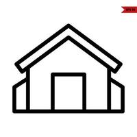 home line icon vector