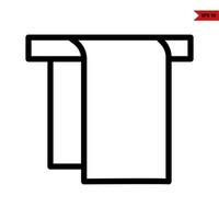 towel in hanger line icon vector