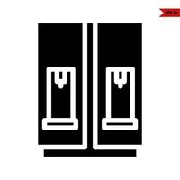 refrigerator glyph icon vector