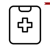 medicine in clipboard line icon vector