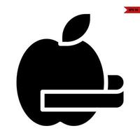 apple glyph icon vector