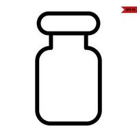 bottle drug line icon vector