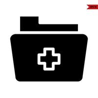 medicine in file glyph icon vector