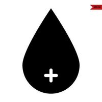 medicine in blood glyph icon vector